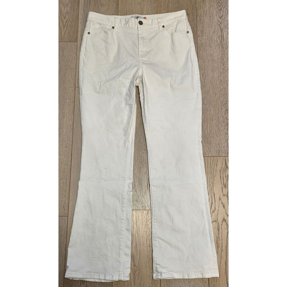 Cabi 5th Avenue Jeans Sz 10 White Cream Bootcut Stretch Denim #6285R Classic